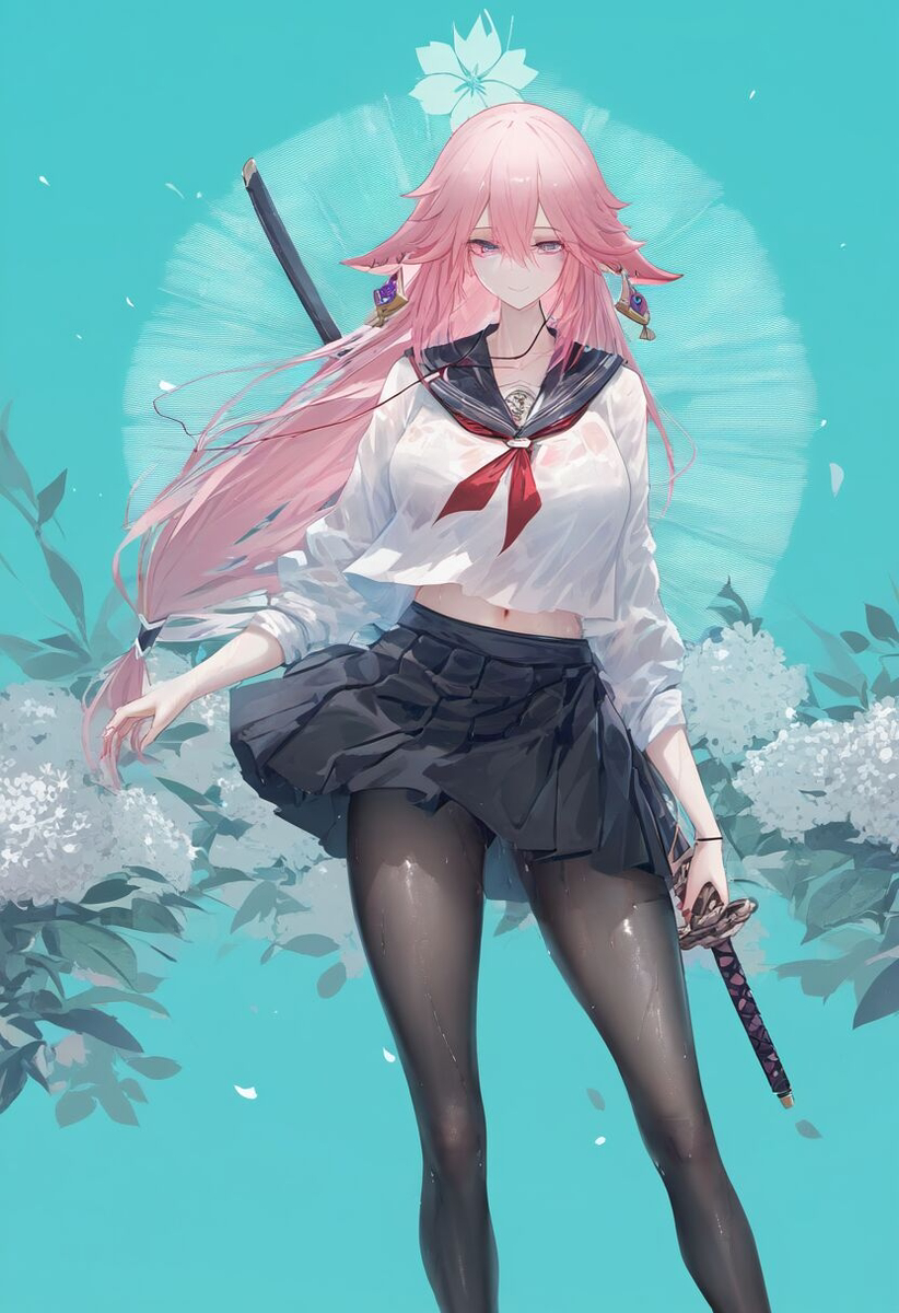 JK驱魔师八重神子-pixiv插画-作品交流服务