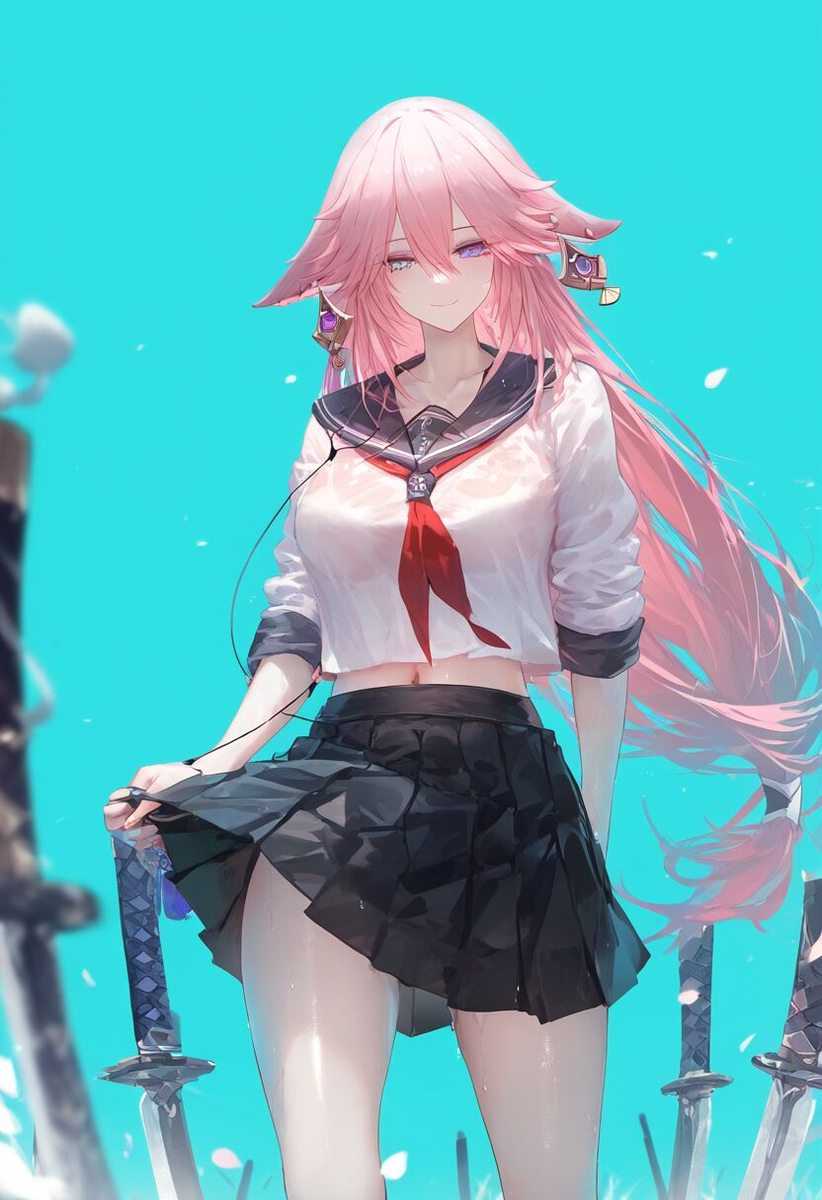 JK驱魔师八重神子-pixiv插画-作品交流服务