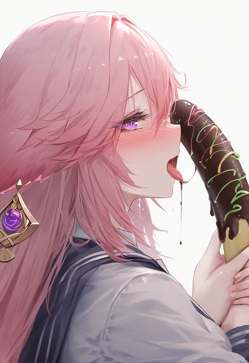 宫司大人の奇妙吃香蕉方法-pixiv插画-作品交流服务