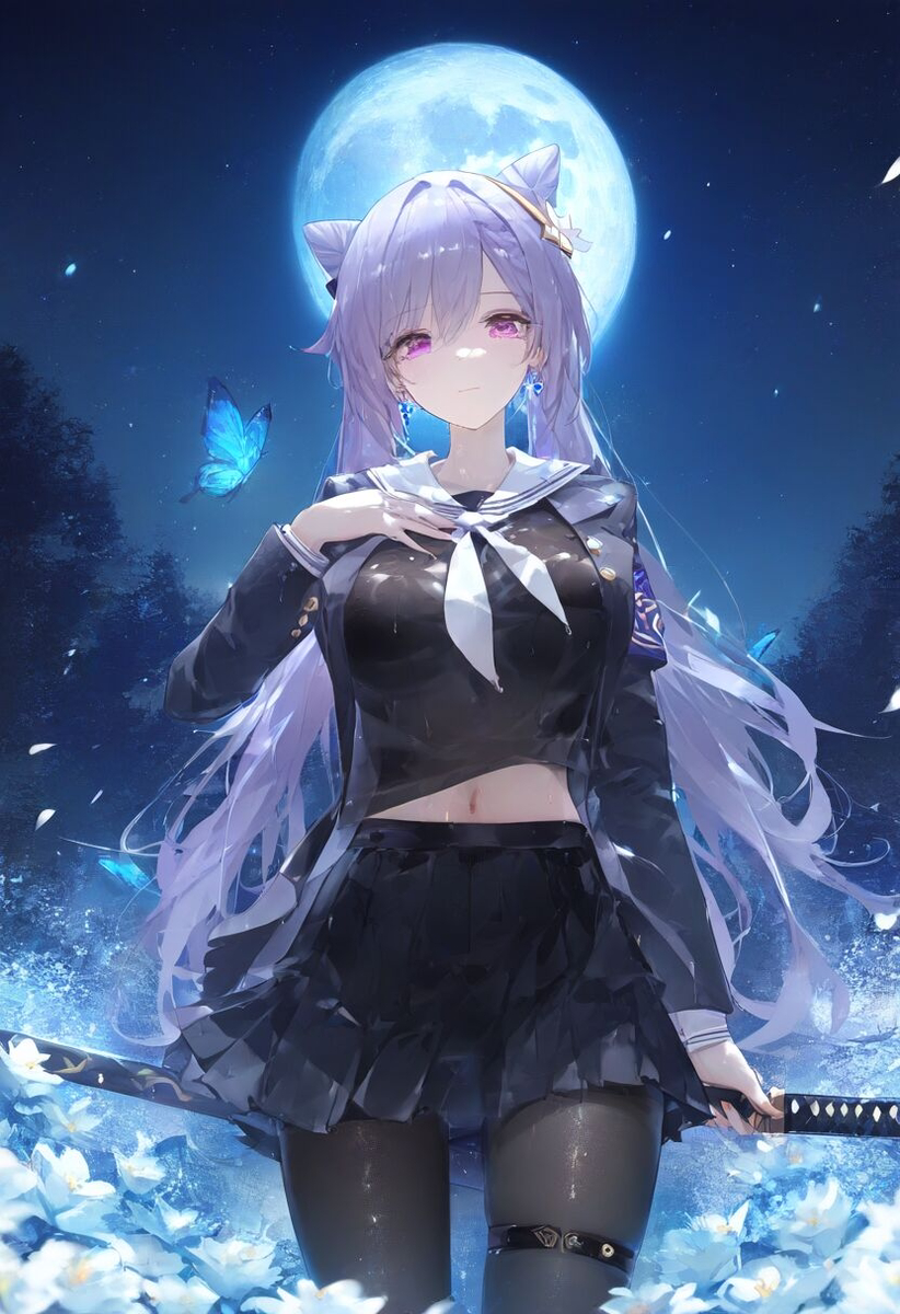 jk驱魔师刻晴-pixiv插画-作品交流服务