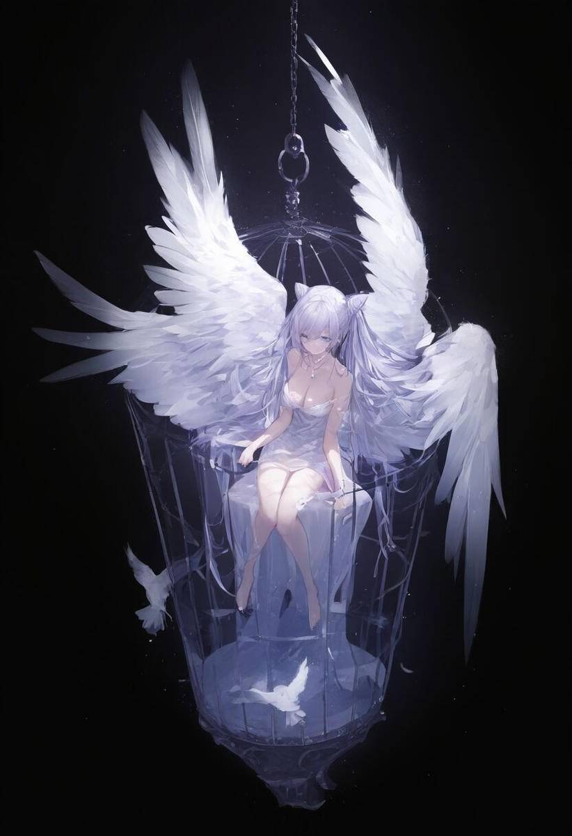 笼中鸟-pixiv插画-作品交流服务