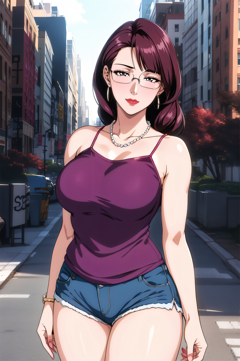 图片[5]-背心热裤阿姨-pixiv插画-作品交流服务