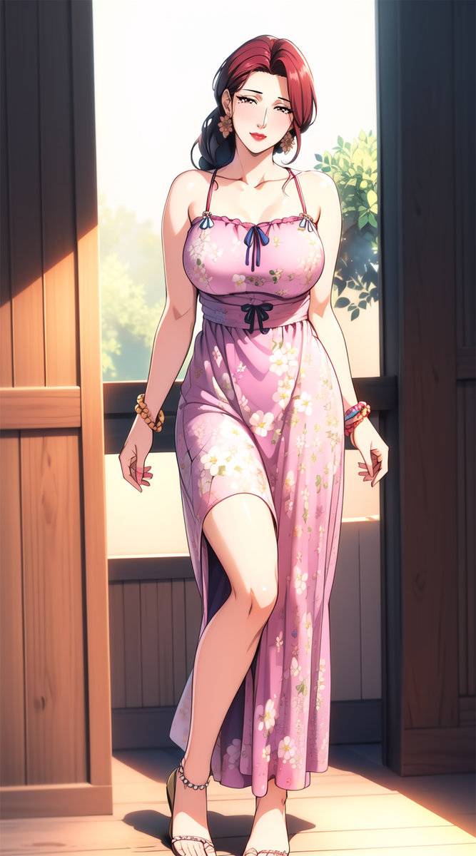 长裙妈妈-pixiv插画-作品交流服务