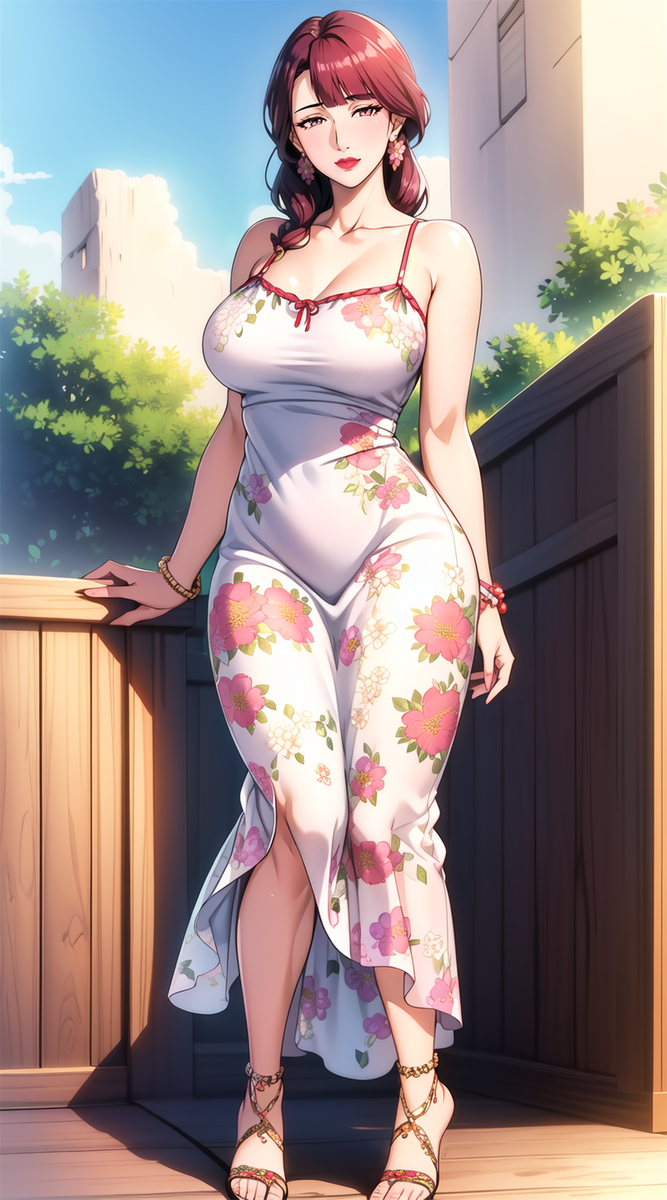 长裙妈妈-pixiv插画-作品交流服务