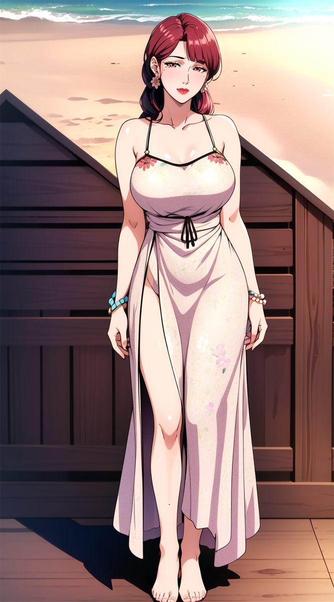 长裙妈妈-pixiv插画-作品交流服务