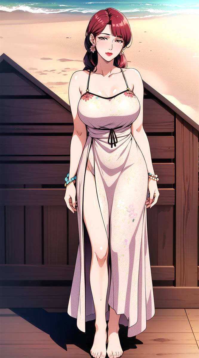 长裙妈妈-pixiv插画-作品交流服务