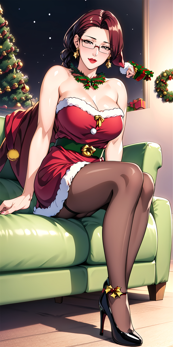 圣诞妈咪-pixiv插画-作品交流服务