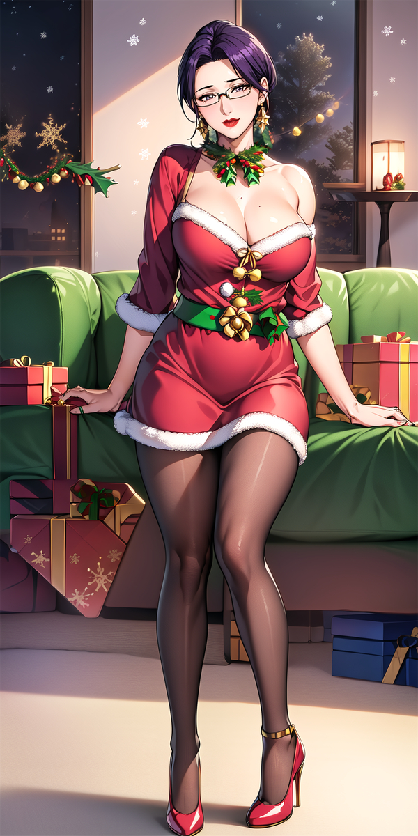 圣诞妈咪-pixiv插画-作品交流服务