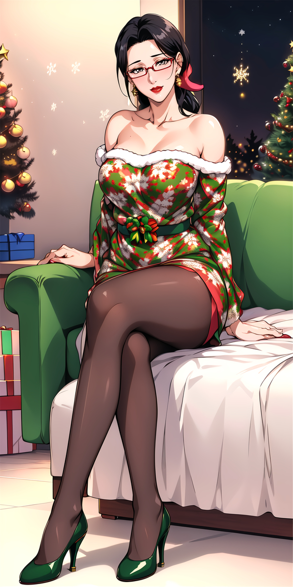 圣诞妈咪-pixiv插画-作品交流服务