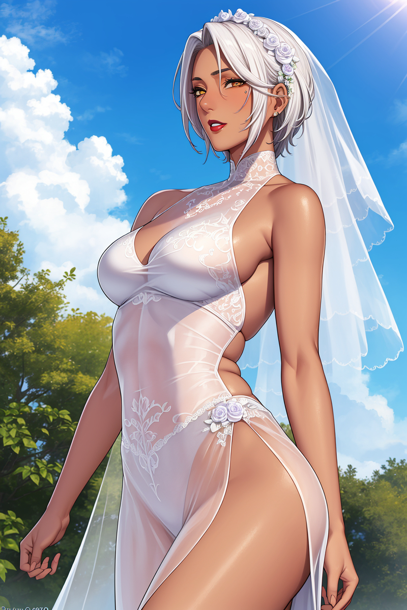 图片[15]-黑皮婚纱-pixiv插画-作品交流服务