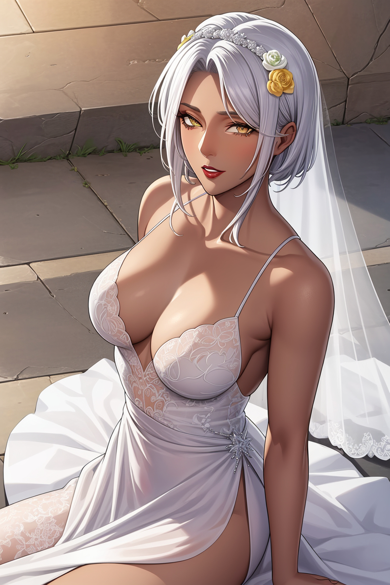 图片[5]-黑皮婚纱-pixiv插画-作品交流服务