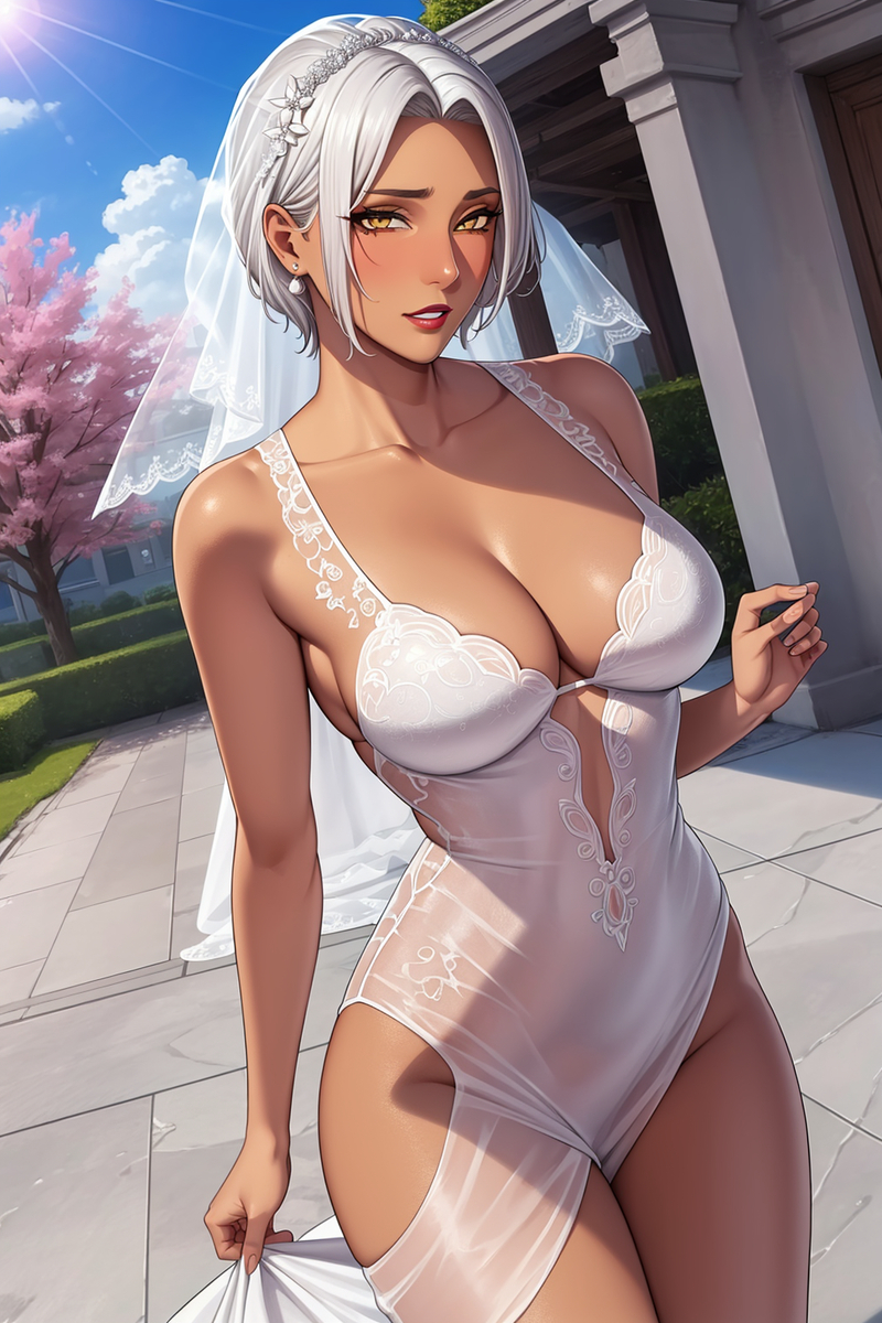 图片[6]-黑皮婚纱-pixiv插画-作品交流服务