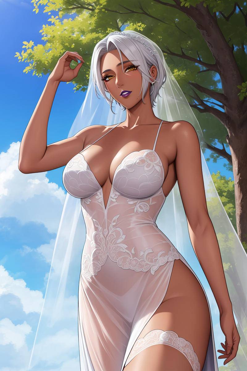 图片[8]-黑皮婚纱-pixiv插画-作品交流服务
