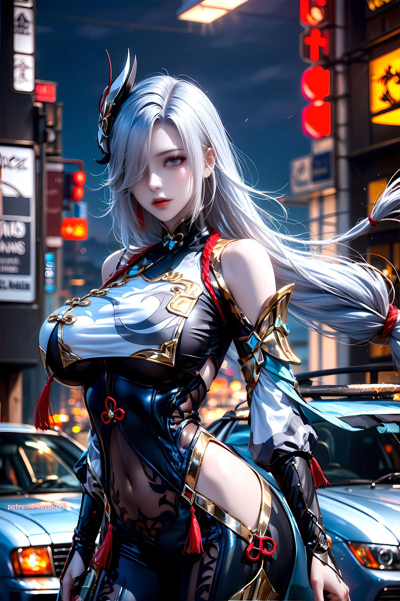 Shenhe-(Genshin Impact)-pixiv插画-作品交流服务