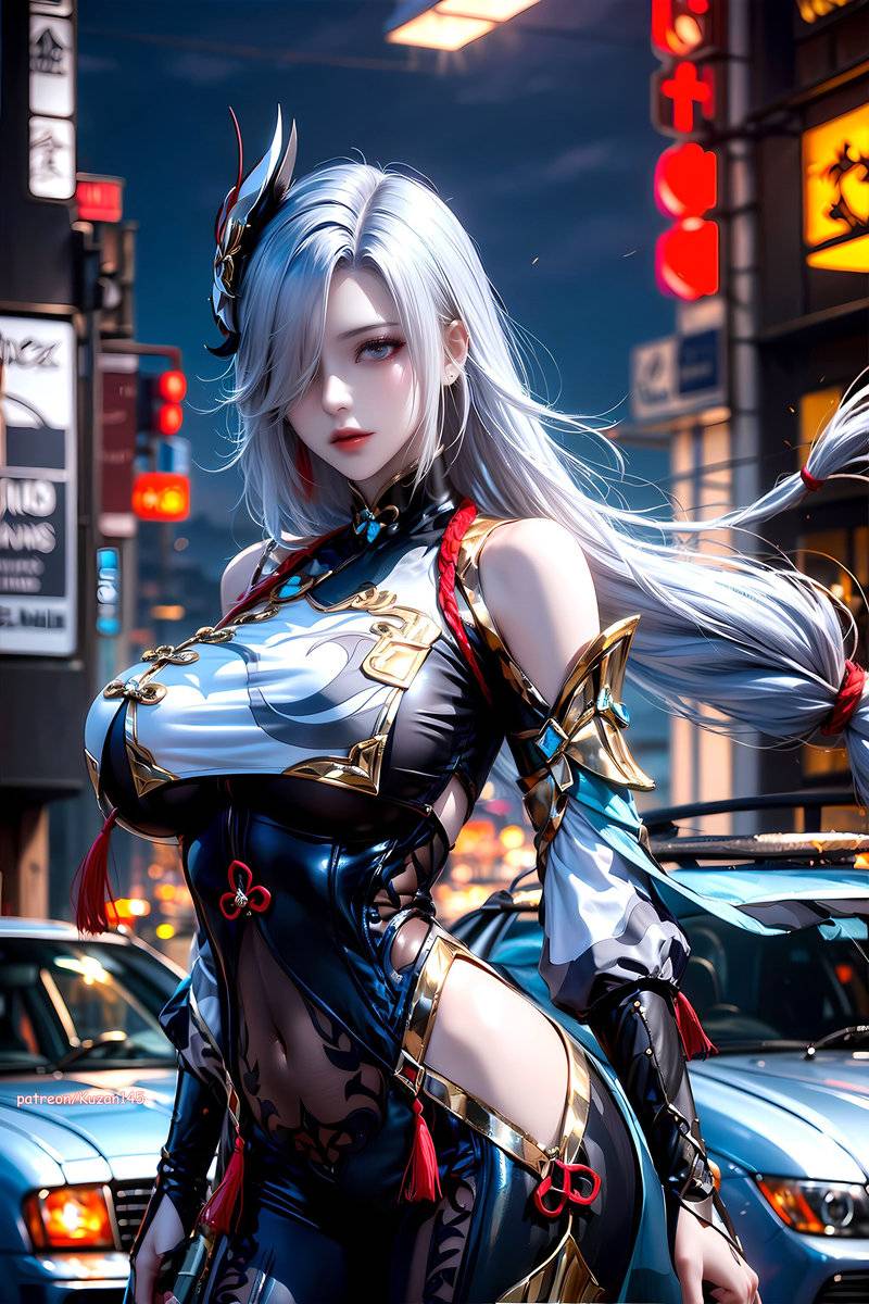 Shenhe-(Genshin Impact)-pixiv插画-作品交流服务