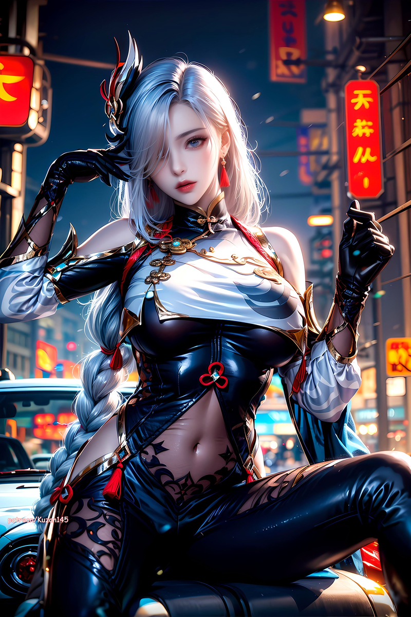 Shenhe-(Genshin Impact)-pixiv插画-作品交流服务