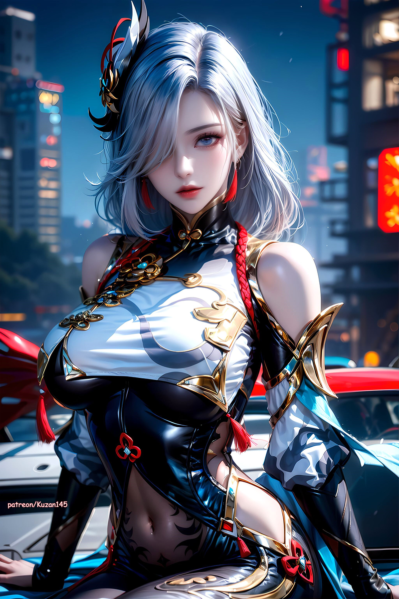 Shenhe-(Genshin Impact)-pixiv插画-作品交流服务