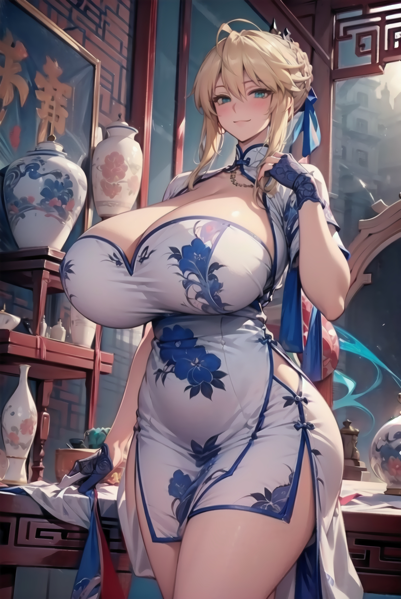 アルトリア  チャイナドレスVER.-pixiv插画-作品交流服务