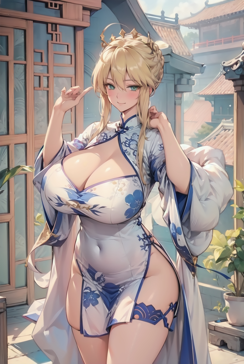 アルトリア  チャイナドレスVER.-pixiv插画-作品交流服务