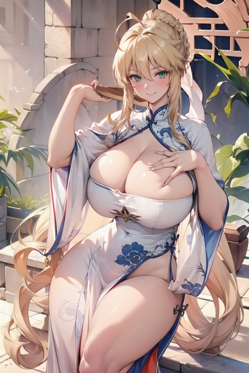 アルトリア  チャイナドレスVER.-pixiv插画-作品交流服务