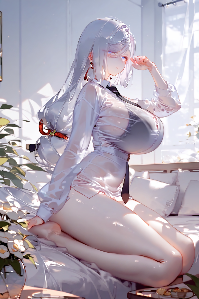 图片[7]-申鶴 ワイシャツVER.-pixiv插画-作品交流服务