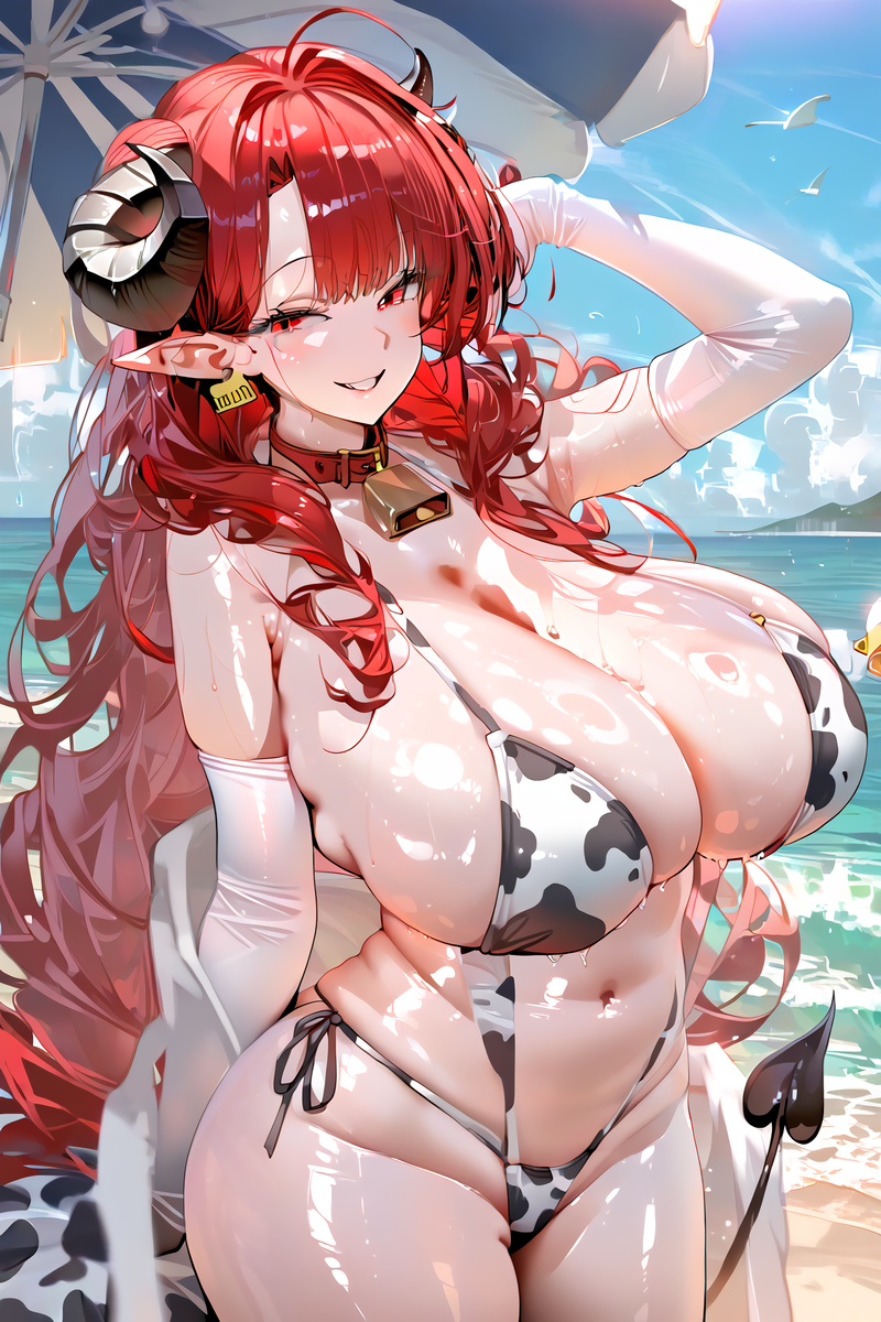 图片[5]-ヒンデンブルク 牛柄ビキニVER.-pixiv插画-作品交流服务