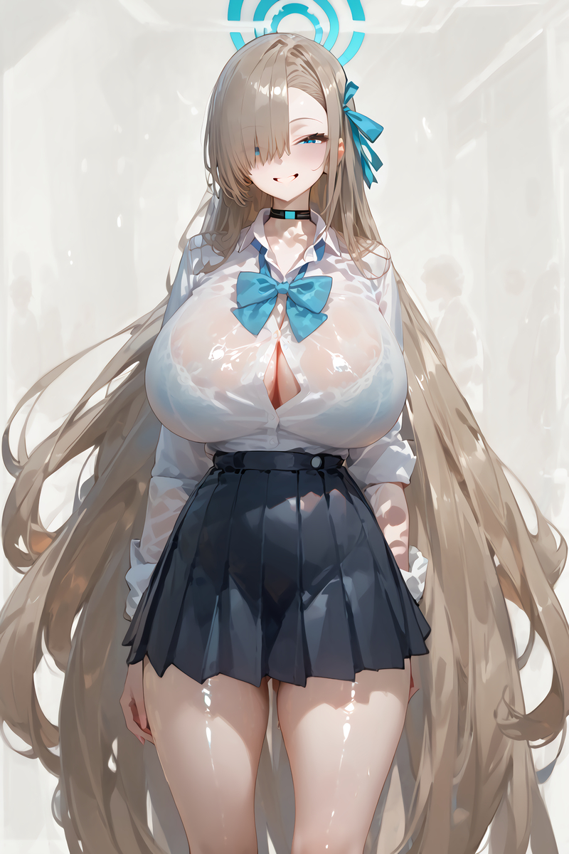 アスナ 制服VER.-pixiv插画-作品交流服务