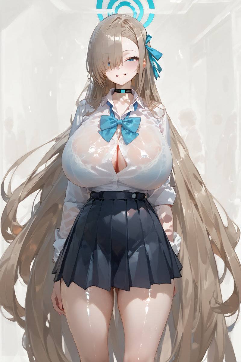 アスナ 制服VER.-pixiv插画-作品交流服务