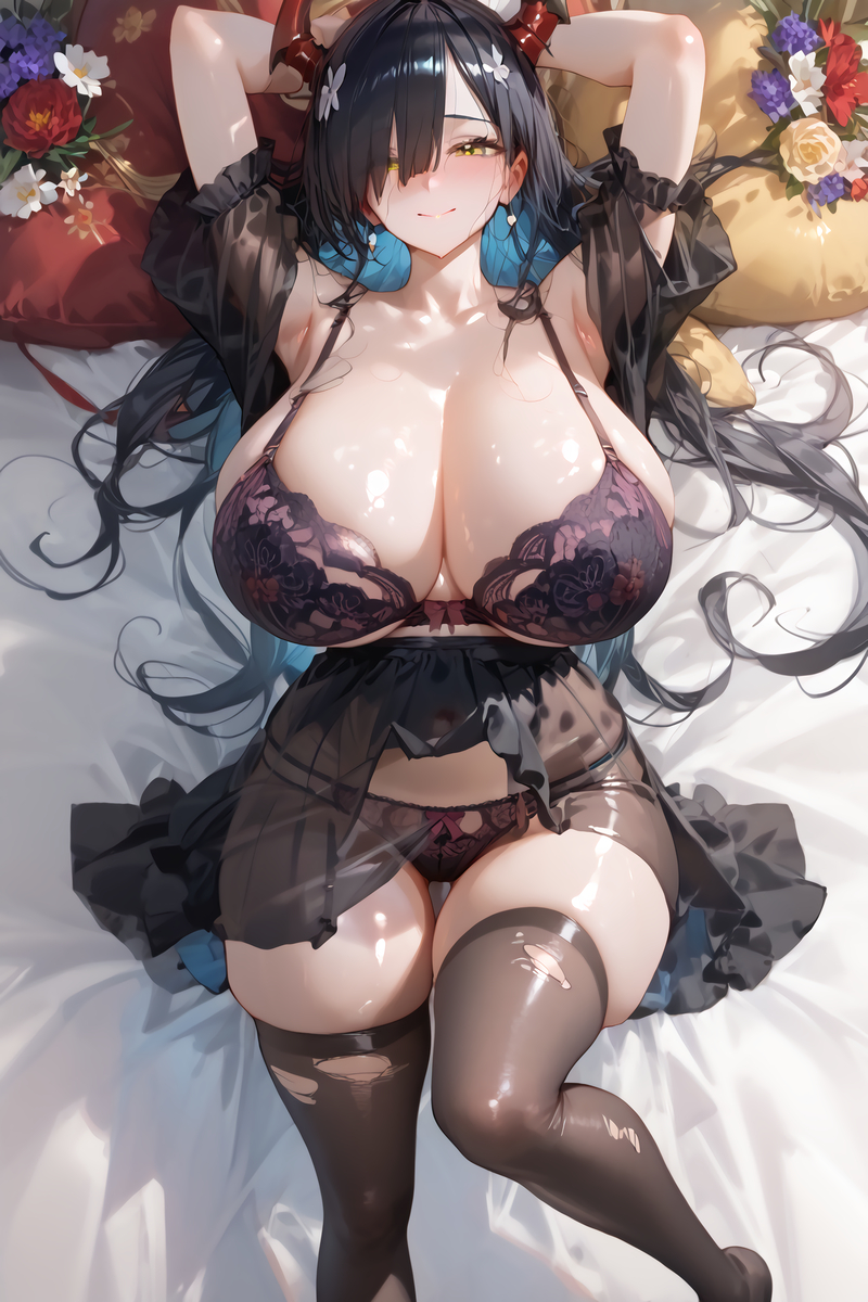 闇ママ ランジェリーVER.-pixiv插画-作品交流服务