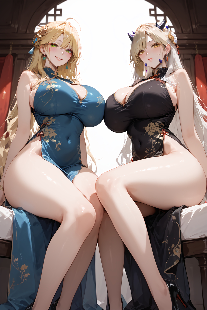 乳上たち チャイナドレスVER.-pixiv插画-作品交流服务