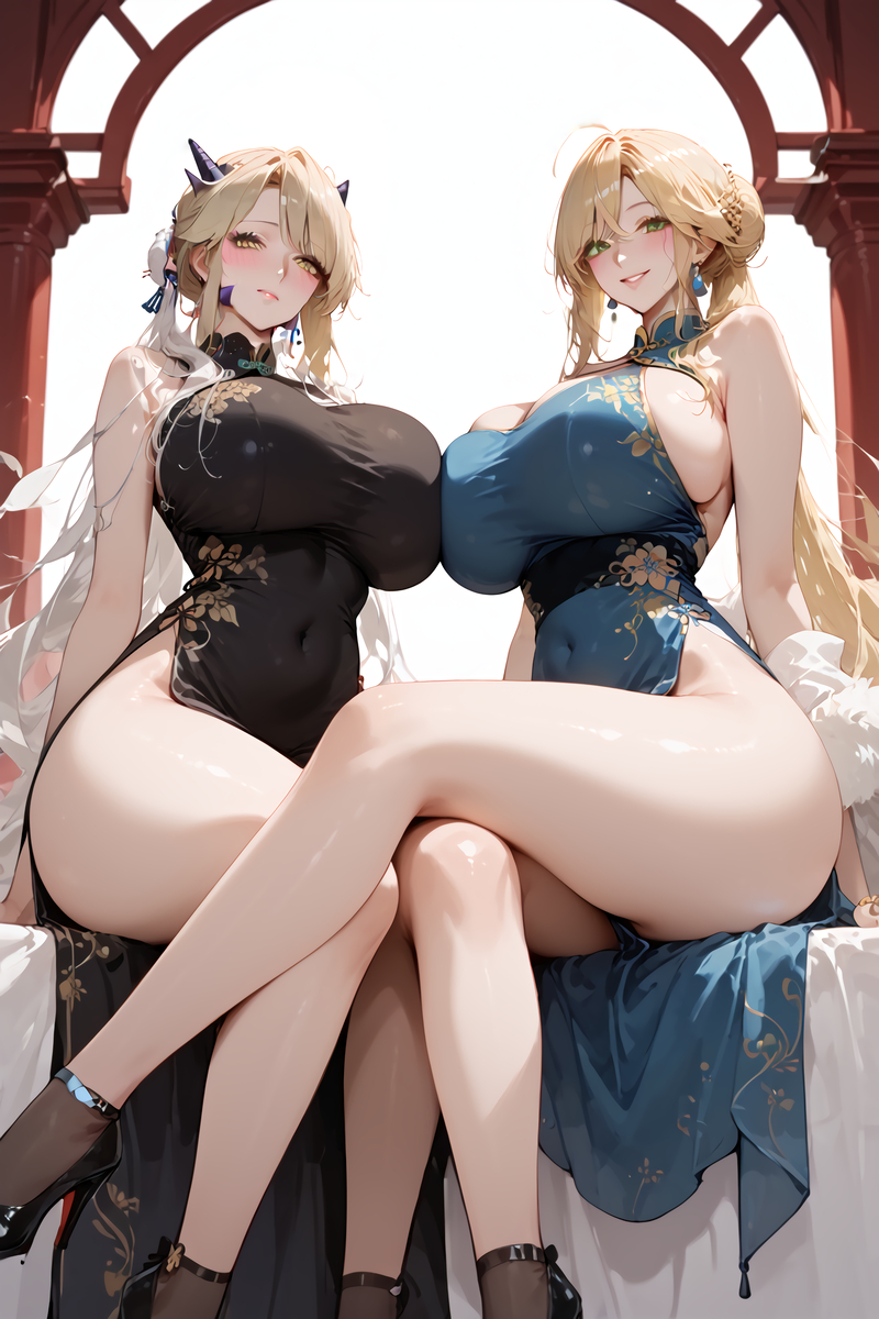 乳上たち チャイナドレスVER.-pixiv插画-作品交流服务