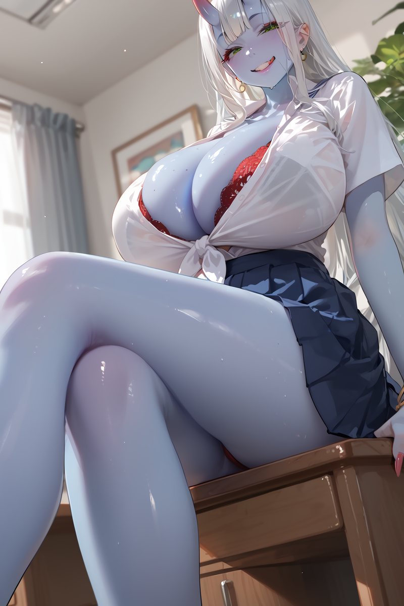 青鬼娘-pixiv插画-作品交流服务