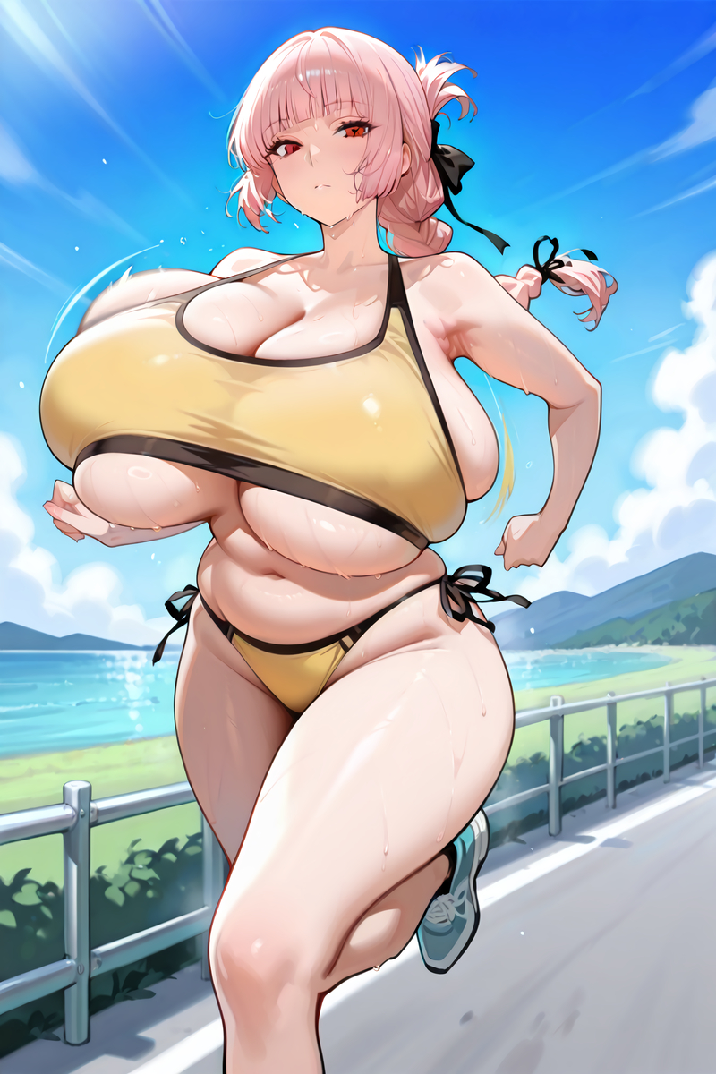 ナイチンママ スポーツブラVER.-pixiv插画-作品交流服务