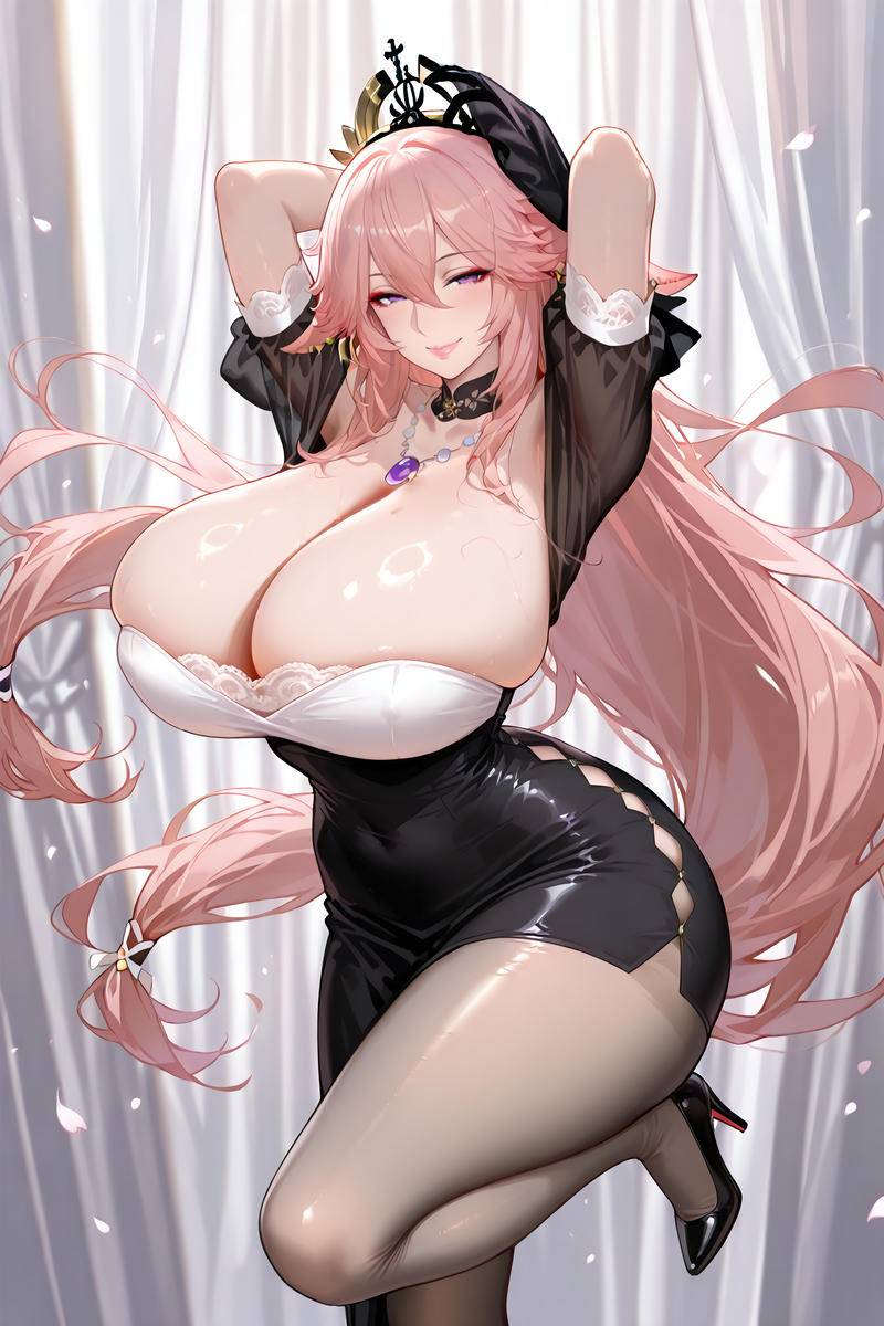 图片[12]-八重神子 ドレスVER.-pixiv插画-作品交流服务