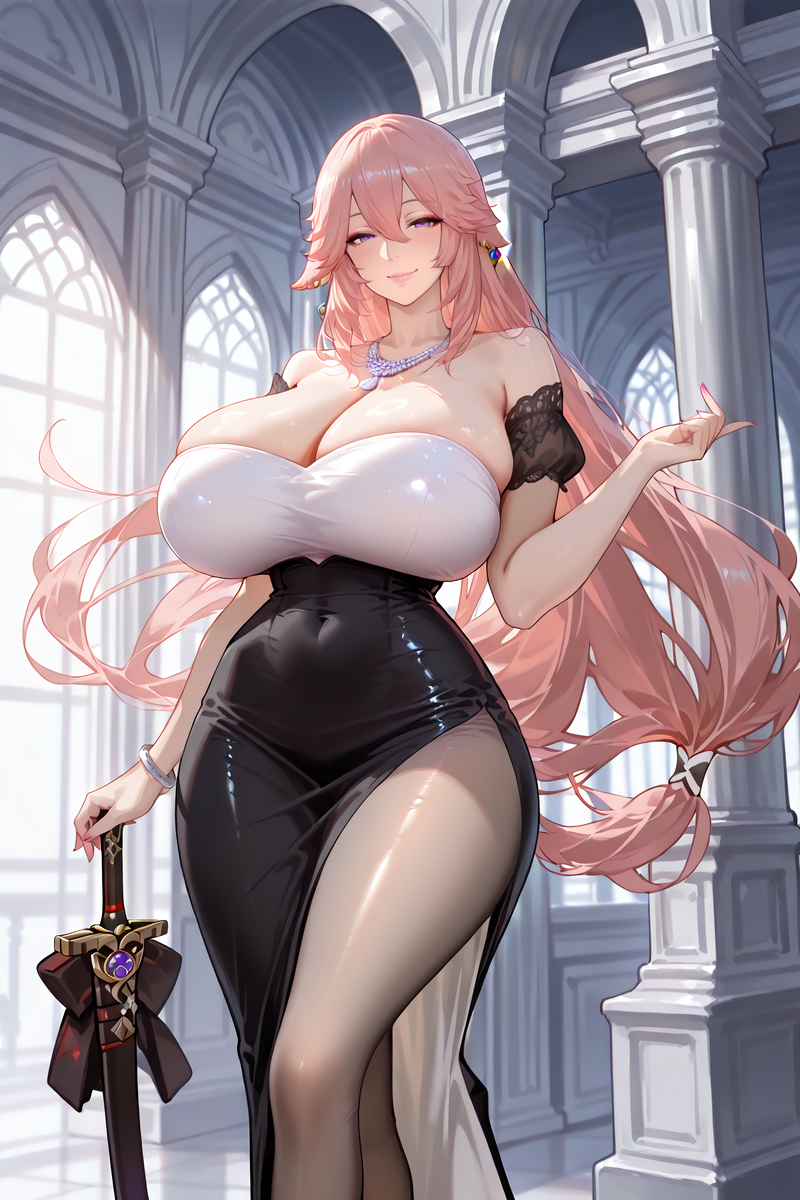 图片[8]-八重神子 ドレスVER.-pixiv插画-作品交流服务