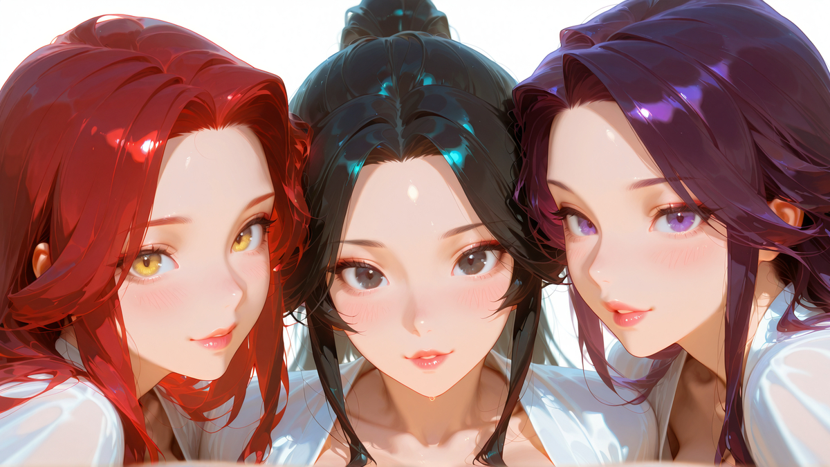 三个大奶美女-pixiv插画-作品交流服务