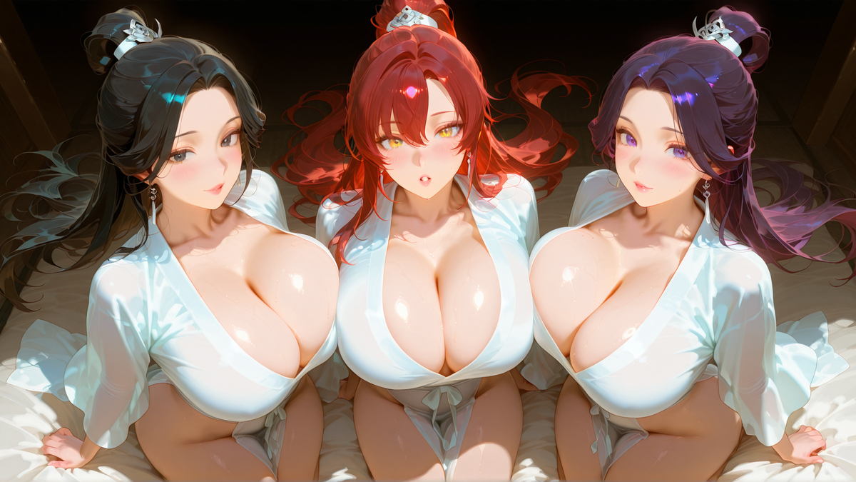三个大奶美女-pixiv插画-作品交流服务