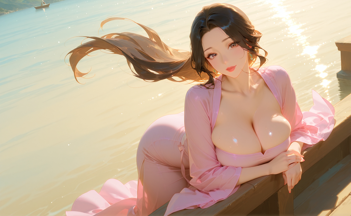 图片[13]-粉色汉服-pixiv插画-作品交流服务