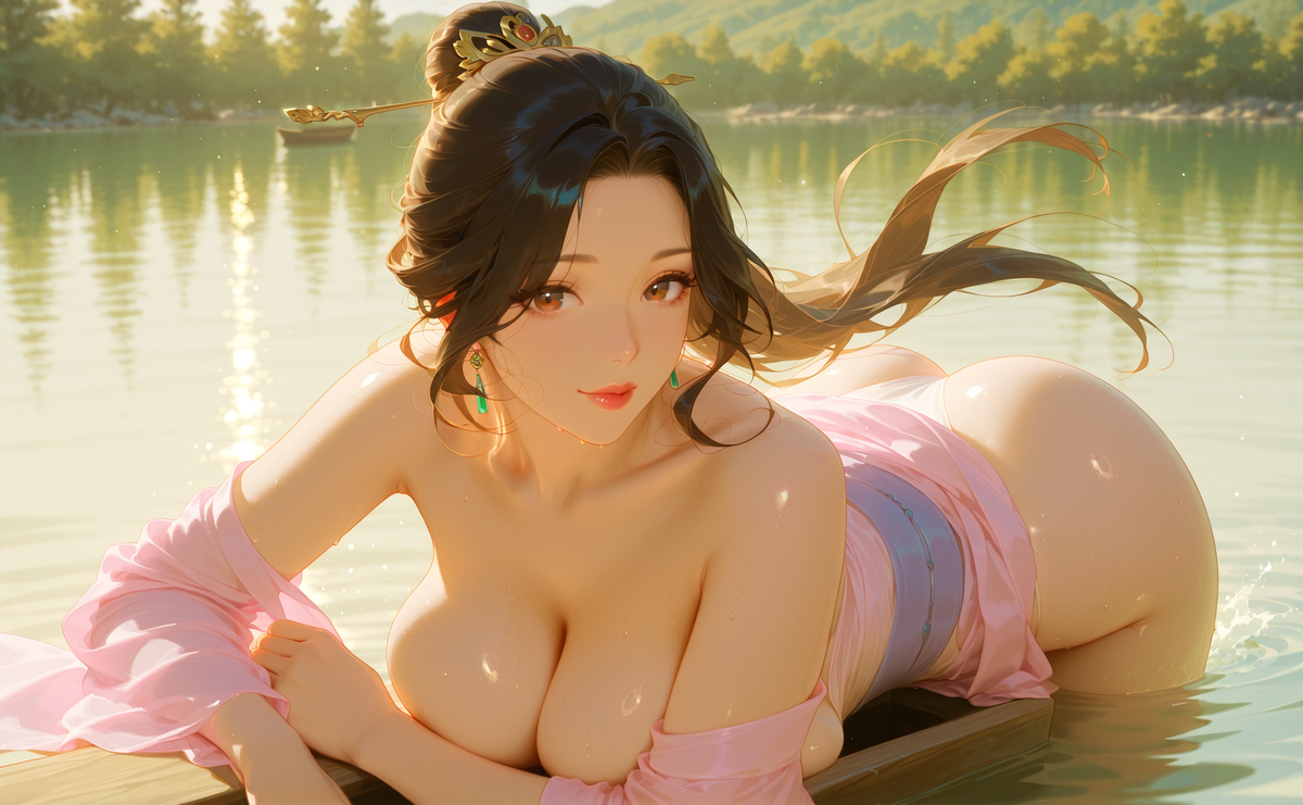 图片[20]-粉色汉服-pixiv插画-作品交流服务