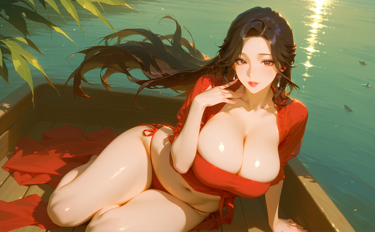 红色-pixiv插画-作品交流服务