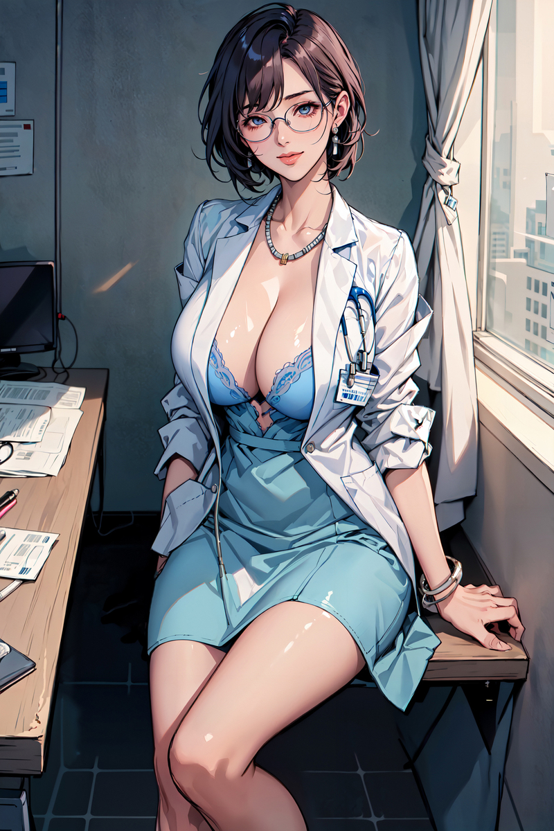 white coat-pixiv插画-作品交流服务