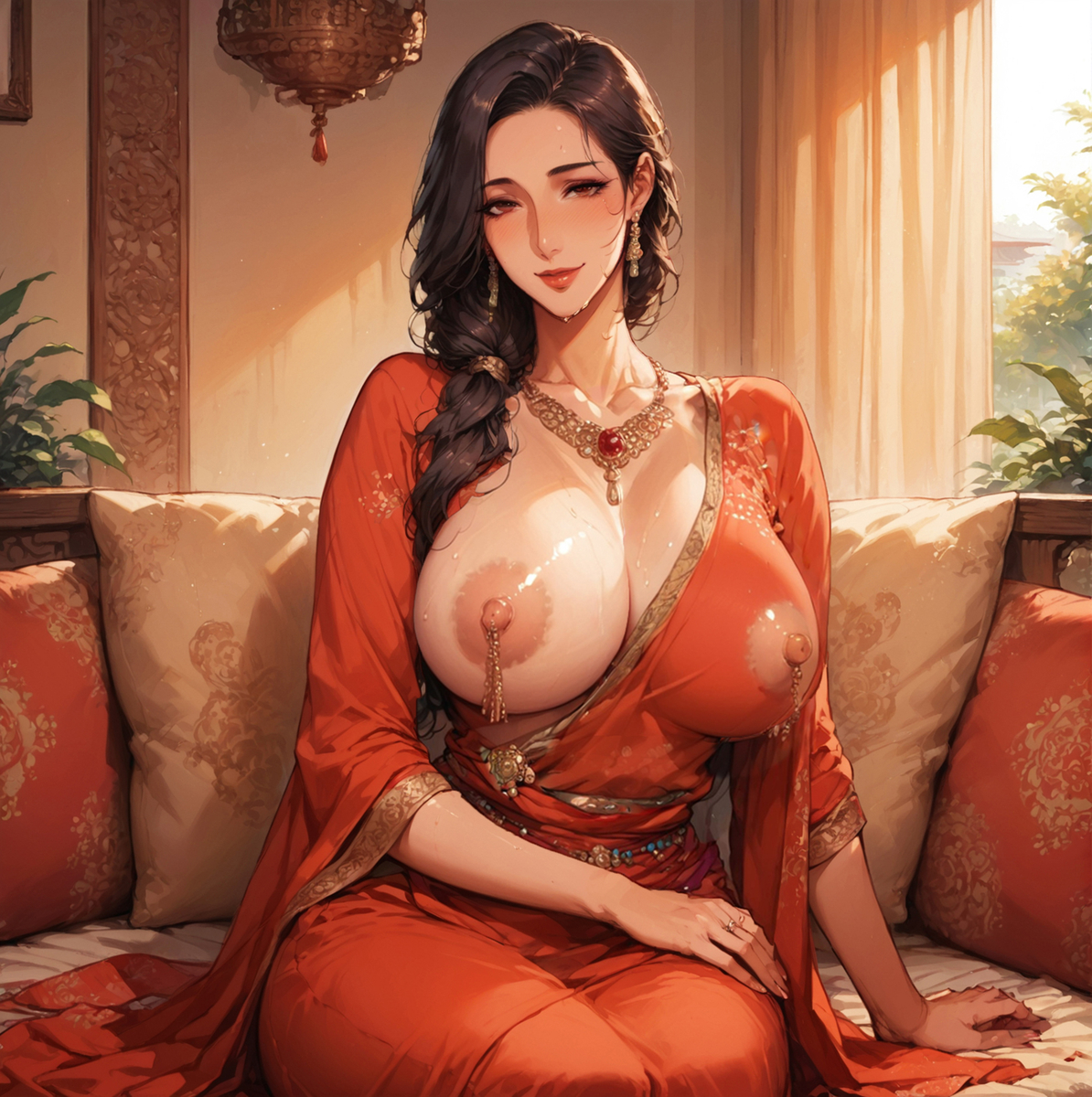 saree waifu-pixiv插画-作品交流服务