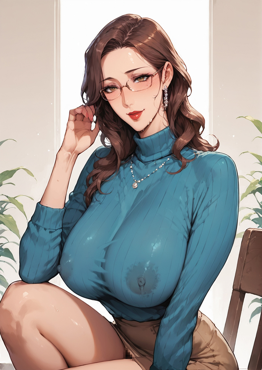 milf glasses-pixiv插画-作品交流服务