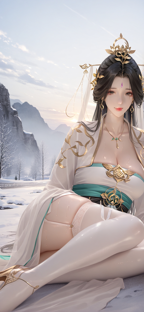 柳神 雪山の峠です-pixiv插画-作品交流服务