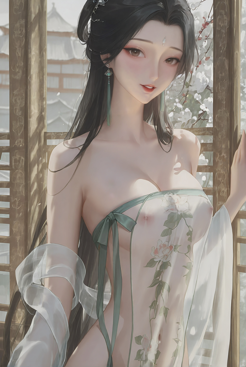 含笑轻纱犹未着~笑いを含んで軽い紗はまだいて-pixiv插画-作品交流服务