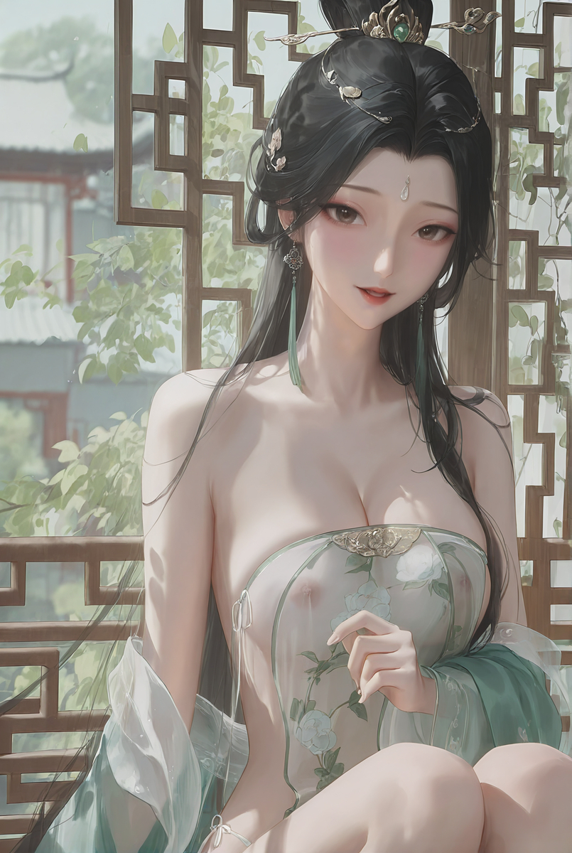 含笑轻纱犹未着~笑いを含んで軽い紗はまだいて-pixiv插画-作品交流服务