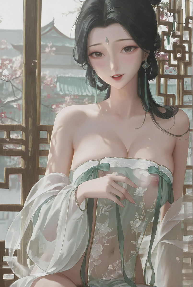 含笑轻纱犹未着~笑いを含んで軽い紗はまだいて-pixiv插画-作品交流服务