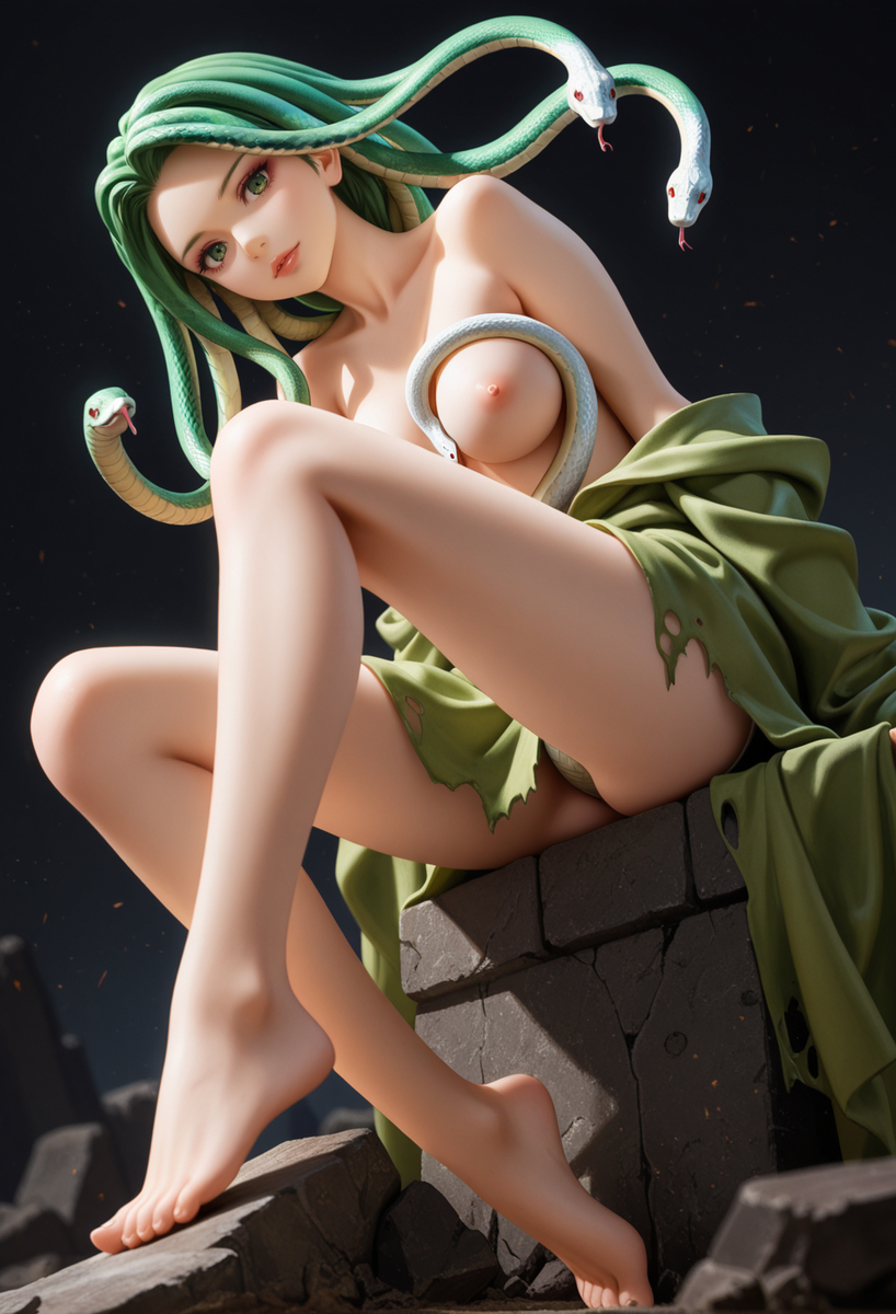 美杜莎：看着我的眼睛~私の目を見ています-pixiv插画-作品交流服务