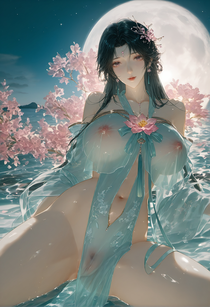 黑发版云曦~云曦的胸很大~胸が大きいです-pixiv插画-作品交流服务