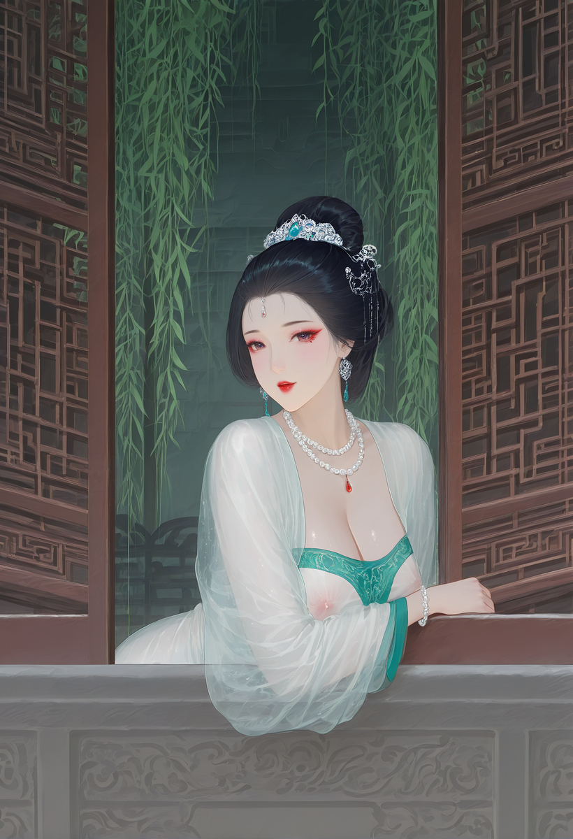 金莲 百媚千娇窗前望~金蓮 百媚千嬌窓前望-pixiv插画-作品交流服务